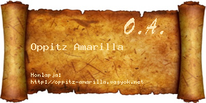 Oppitz Amarilla névjegykártya
